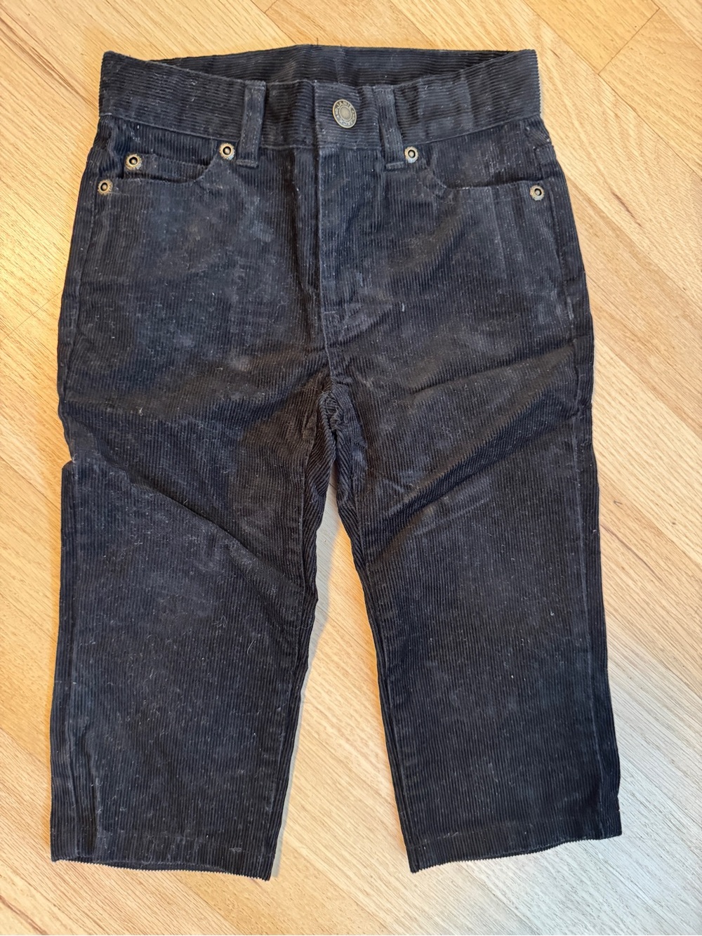 Janie and Jack Black Corduroy Kids Pants